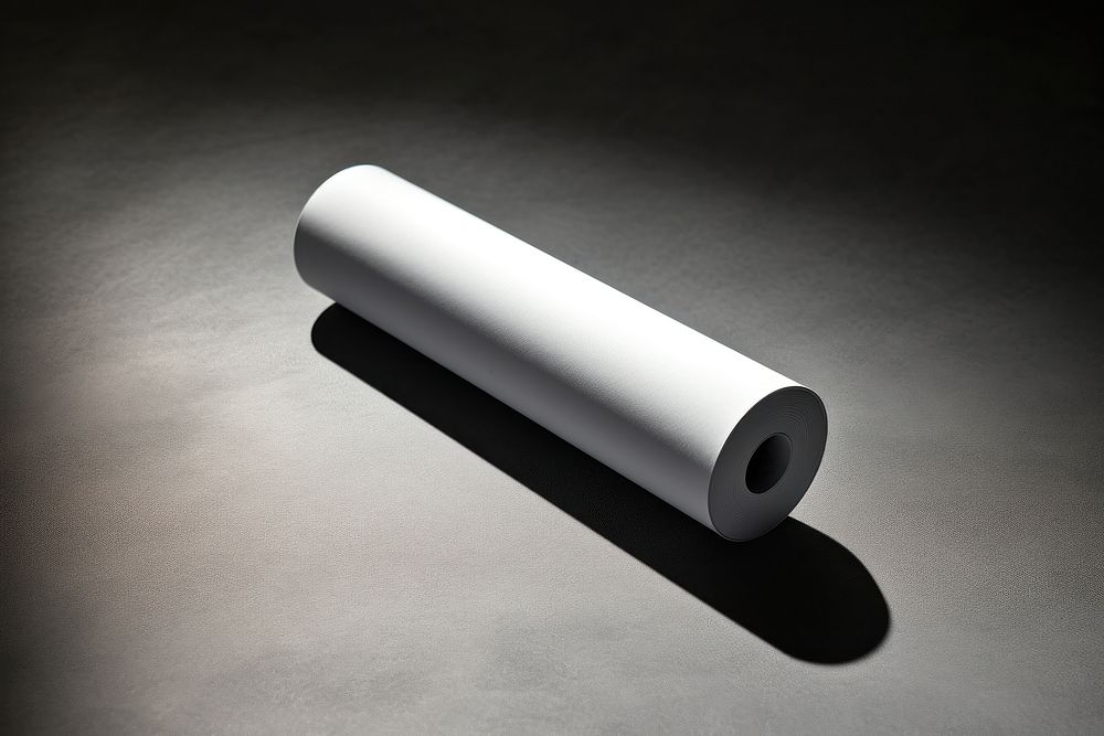 Paper roll mockup cylinder text.