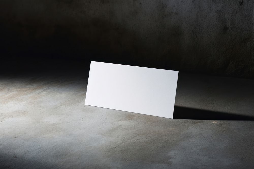 Business card mockup lighting paper architecture.