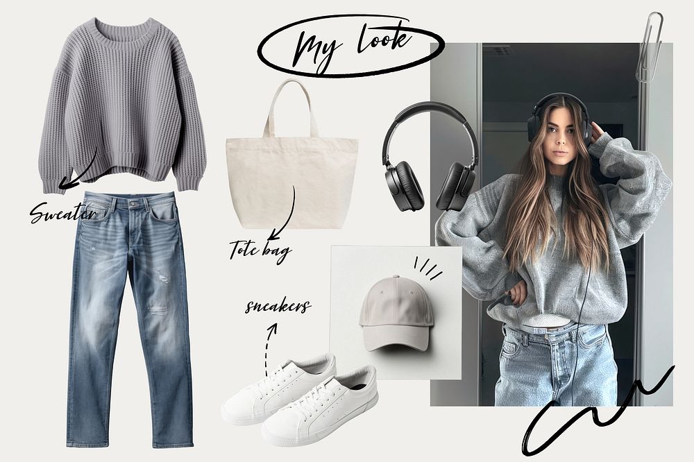 Outfit of the day mood board