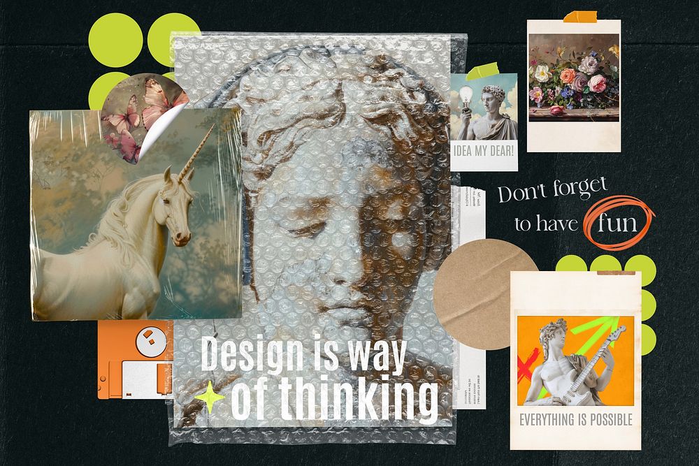 Cool design mood board  collage