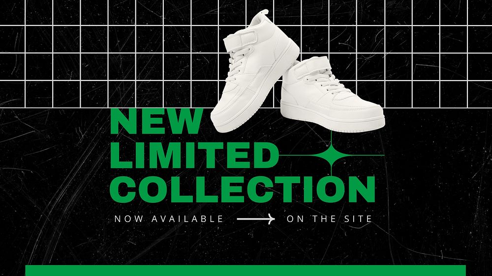 Limited collection  presentation template, sneakers fashion