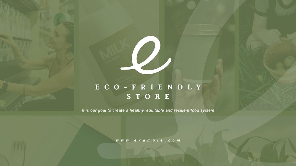 Eco-friendly retail presentation template