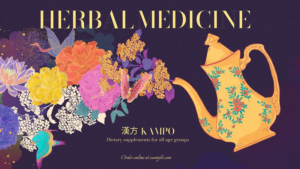 Herbal medicine blog banner template