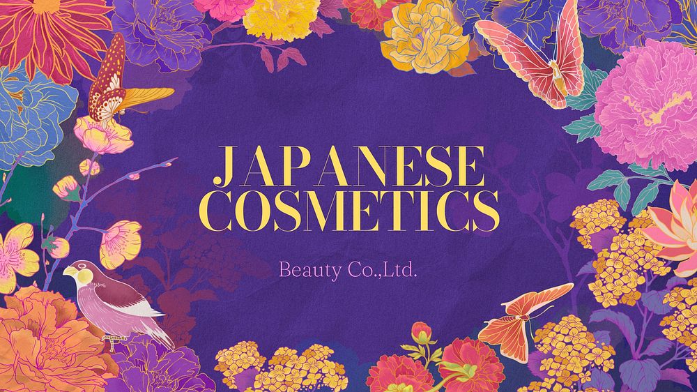 Japanese cosmetics PowerPoint presentation template