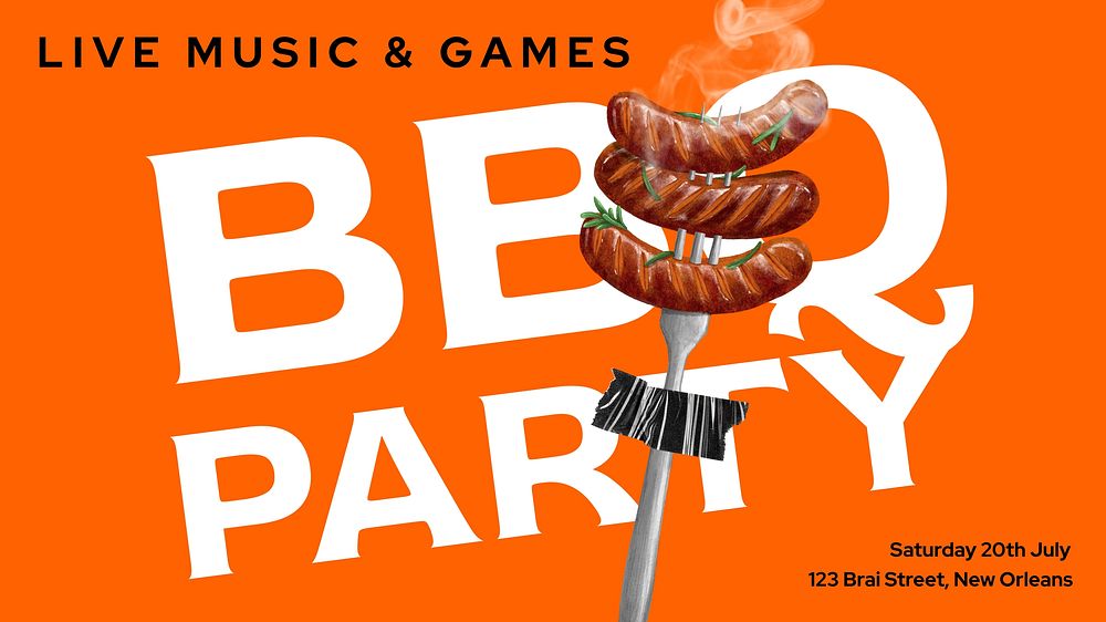 BBQ party PowerPoint presentation template