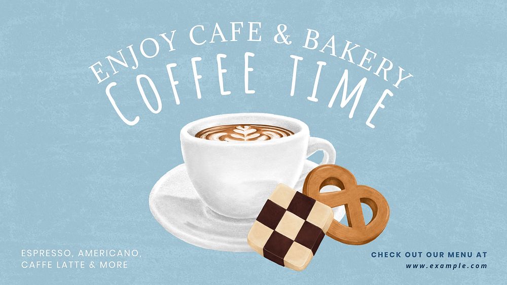 Coffee time blog banner template  design