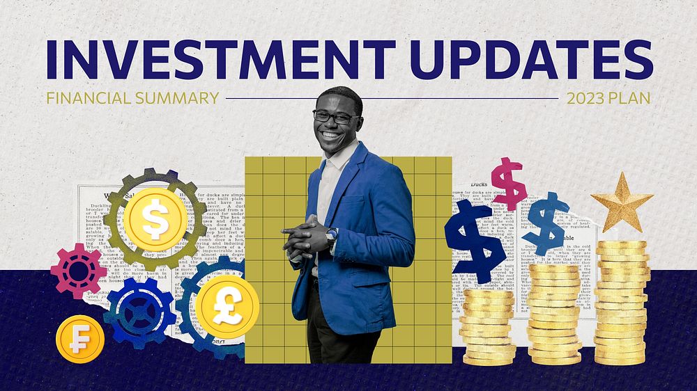 Investment updates  presentation slide template 