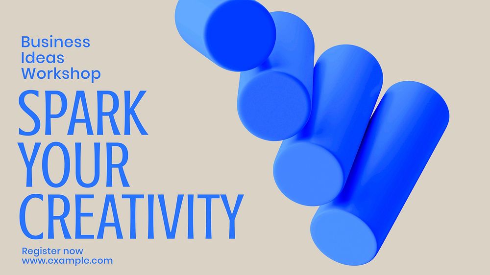 Spark your creativity presentation template,  colorful design