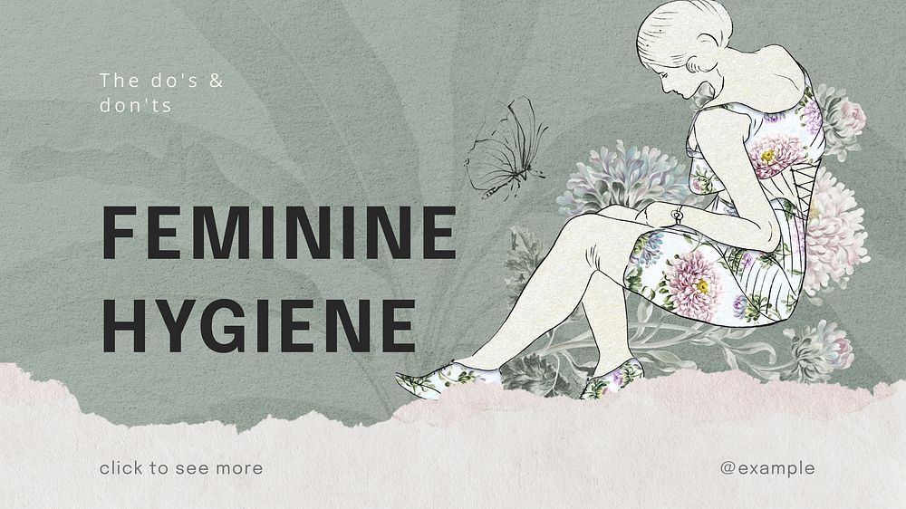 Feminine hygiene desktop wallpaper template