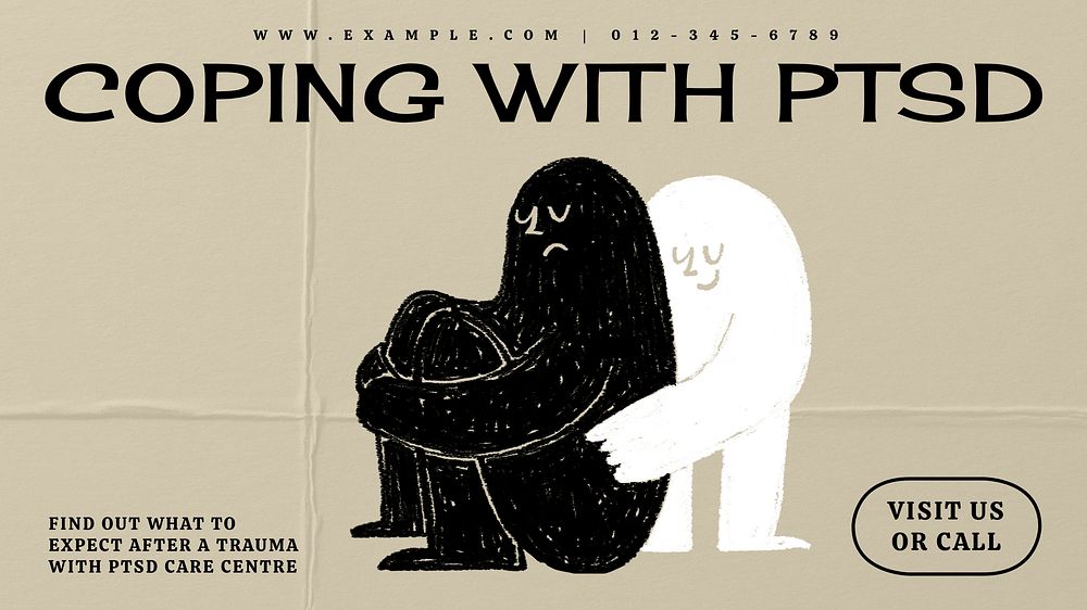 Coping PTSD blog banner template