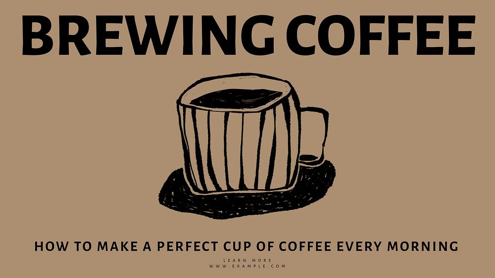 Brewing coffee PowerPoint presentation template  design