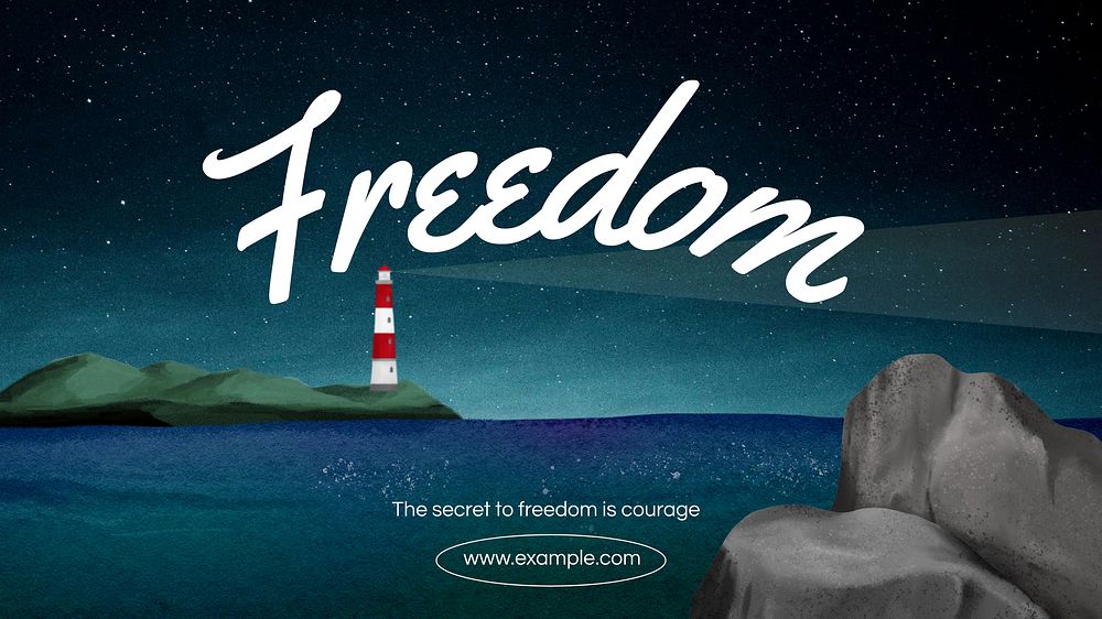 Freedom quote blog banner template,  aesthetic paint remix 