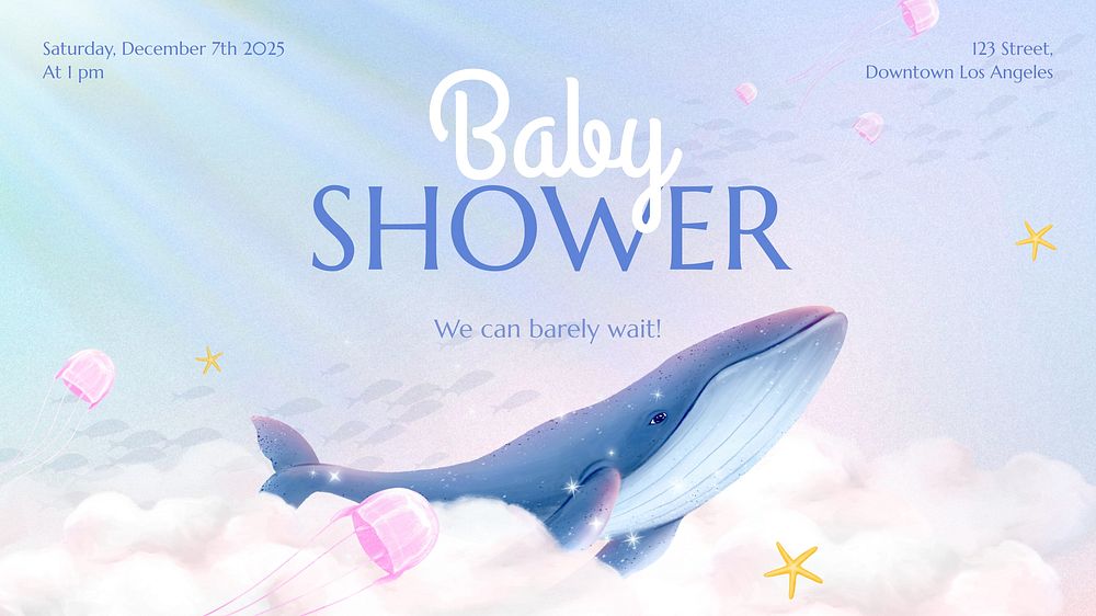 Baby shower blog banner template