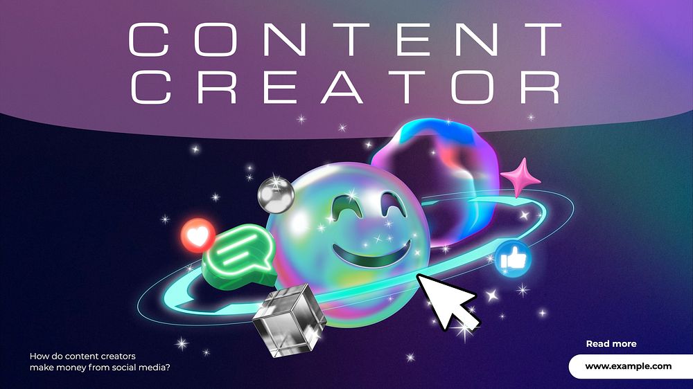 Content creator blog banner template