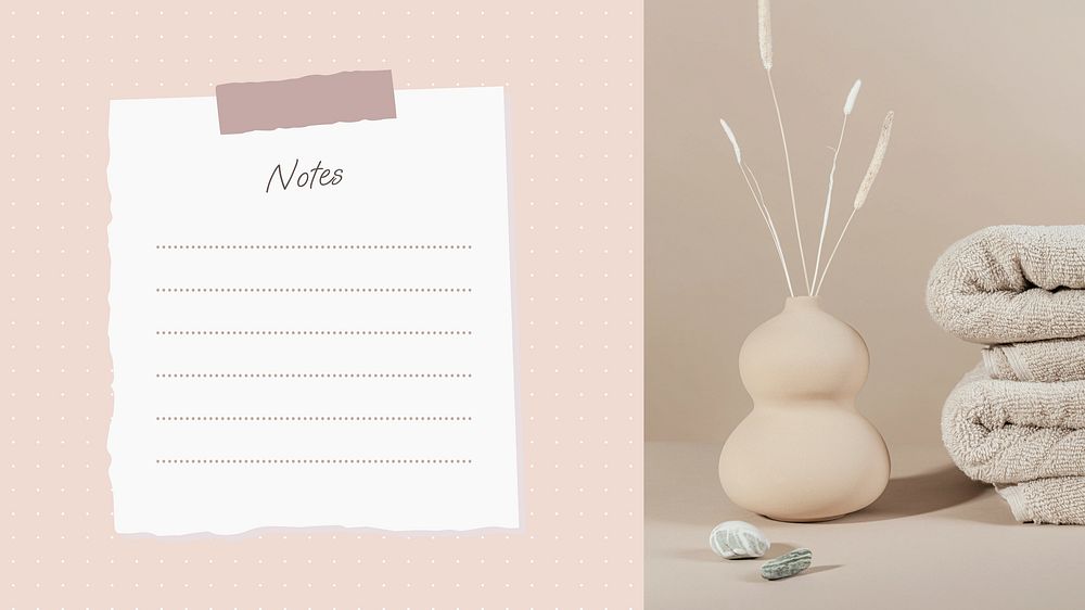Blank notes blog banner template