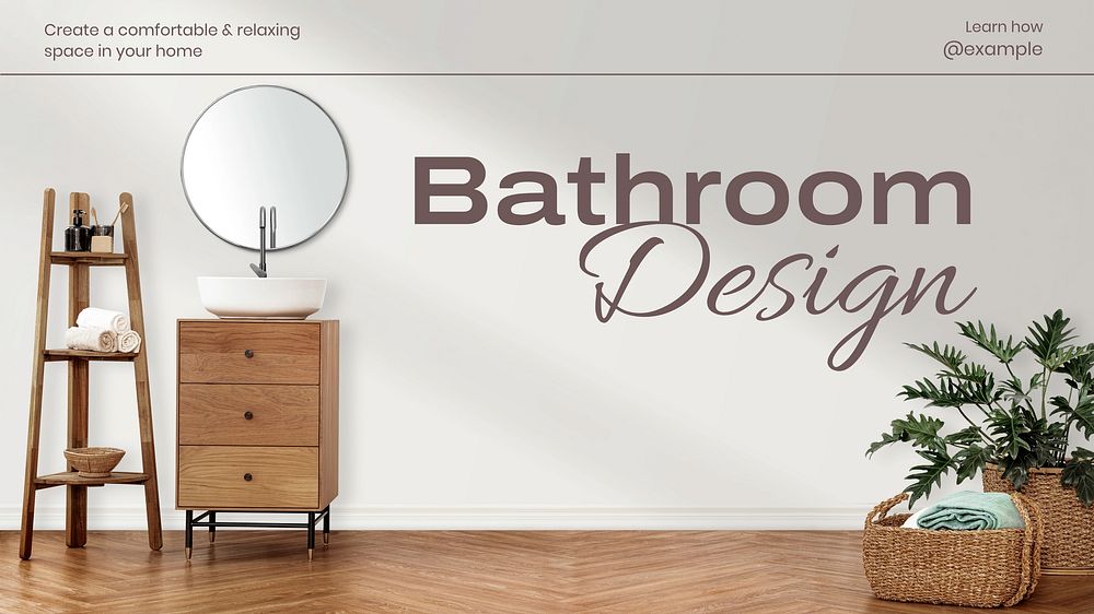 Bathroom design  blog banner template