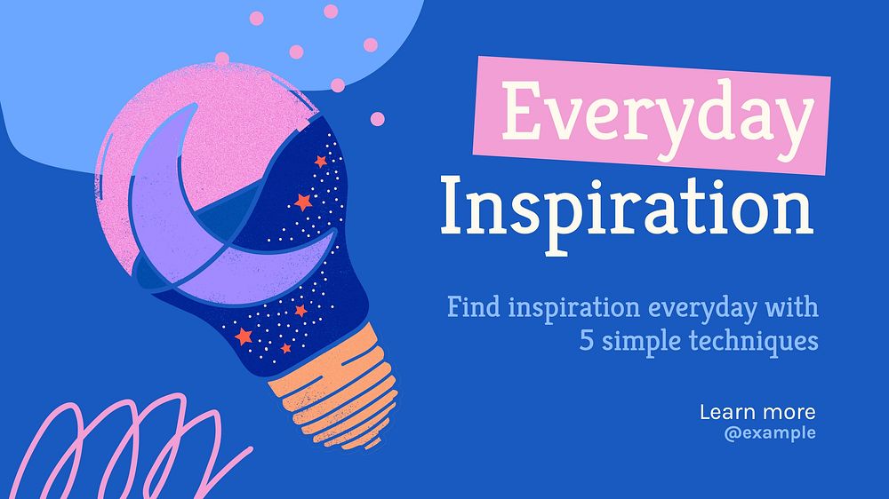 Everyday inspiration article blog banner template