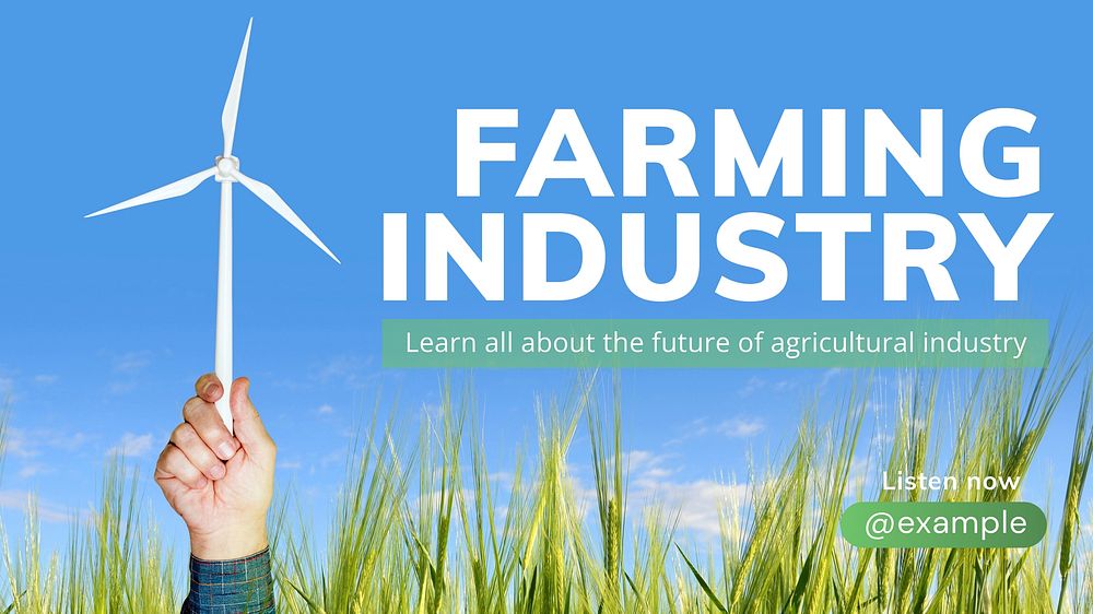 Farming industry blog banner template