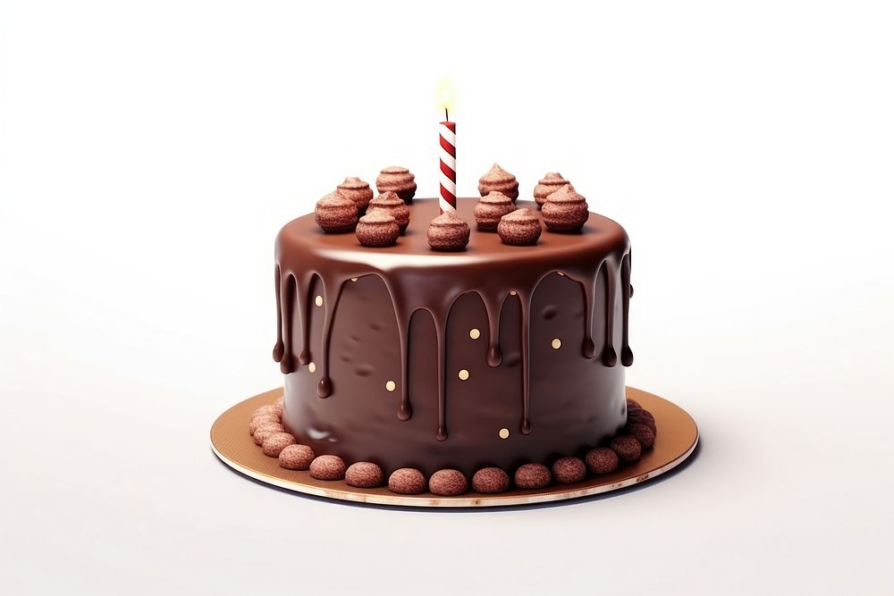 Birthday chocolate cake dessert cream creme.