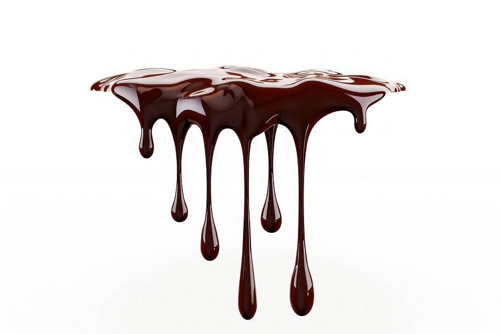 Chocolate sauce dripping confectionery appliance dessert.