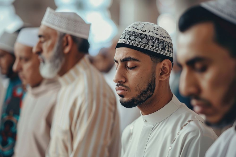 Praying mosque man worship people. | Free Photo - rawpixel