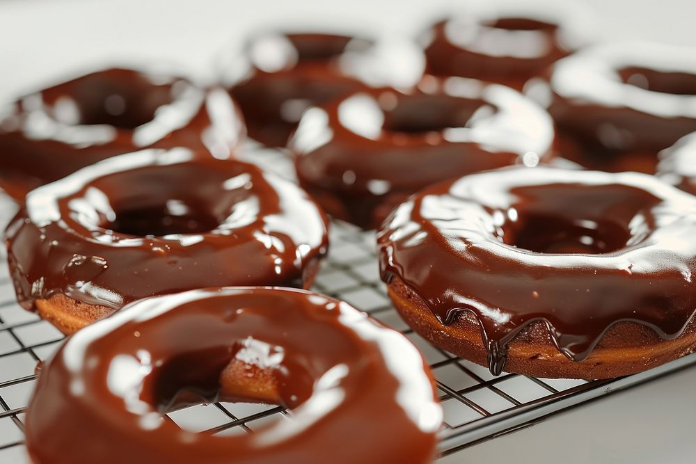 Chocolate doughnuts donut food confectionery.