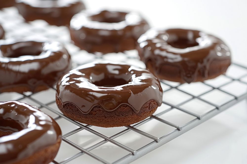 Chocolate doughnuts donut food confectionery.