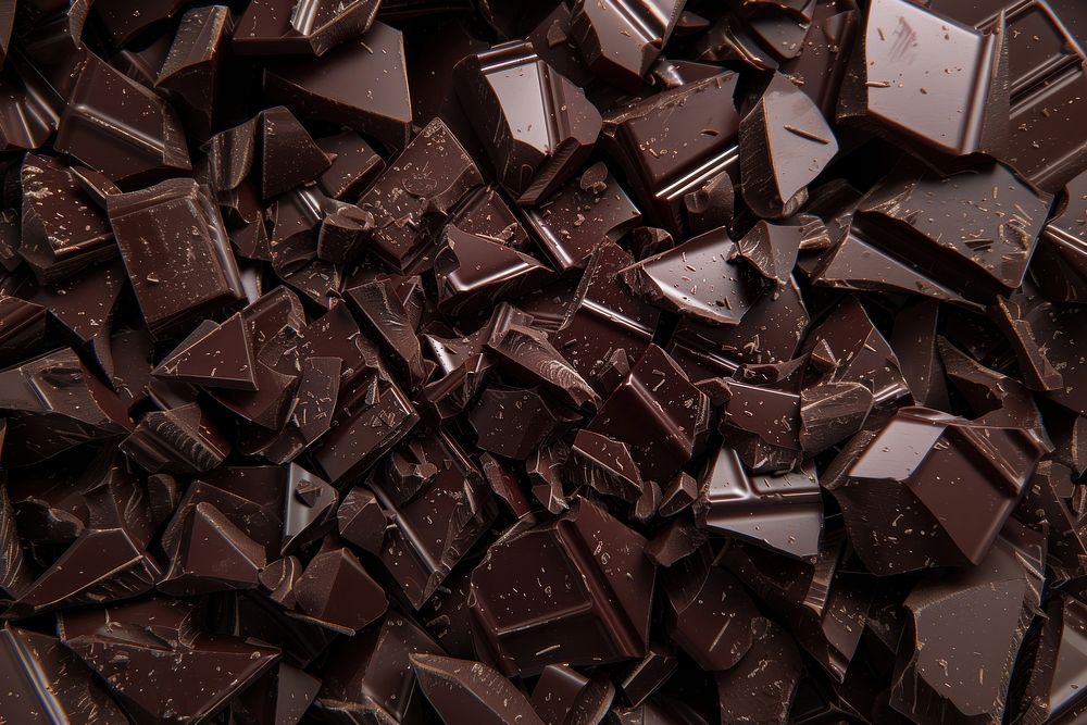 Dark chocolate pieces dessert cocoa food.