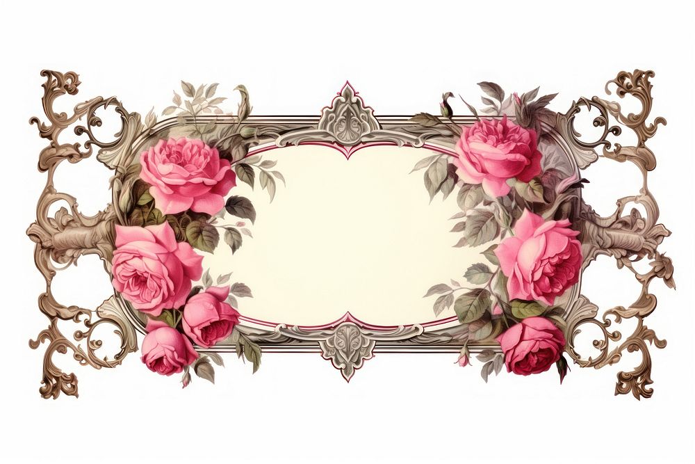 Rose frame furniture graphics blossom.