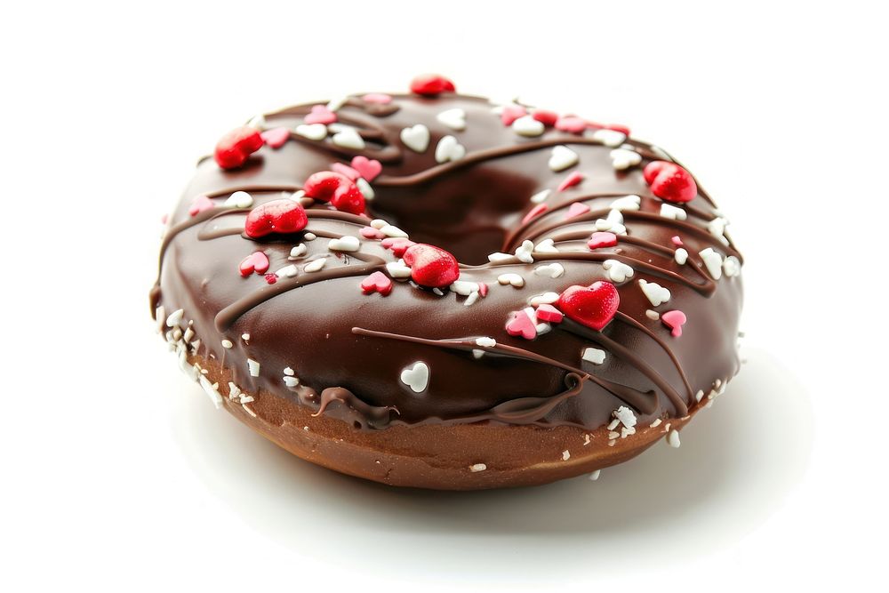 Chocolate donut confectionery dessert sweets.