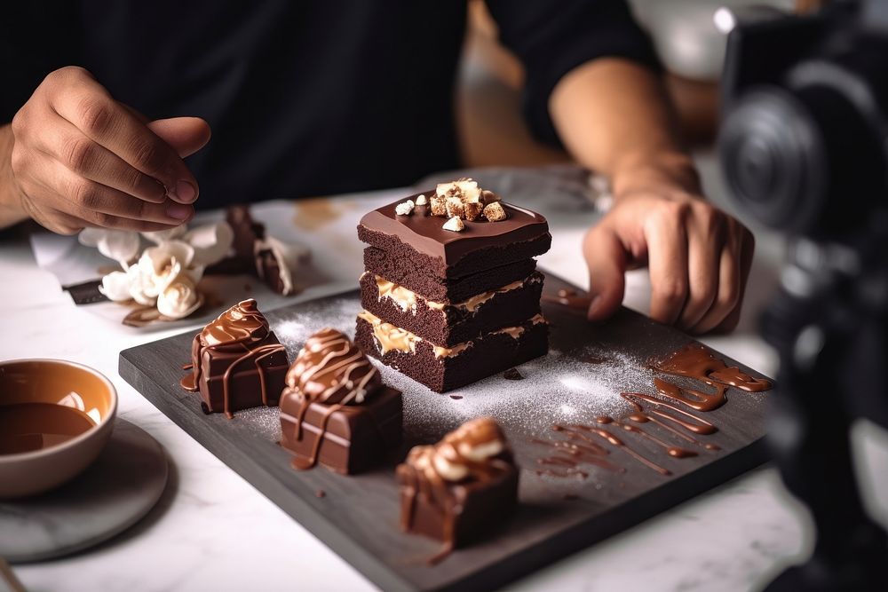 Chocolate vlogger confectionery dessert sweets.
