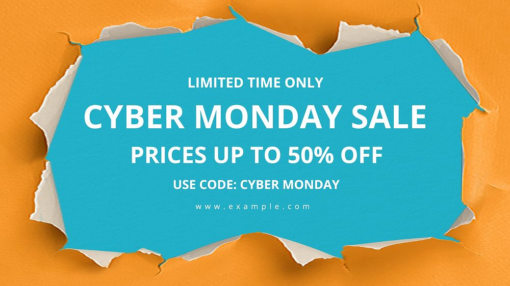 Cyber Monday sale blog banner template