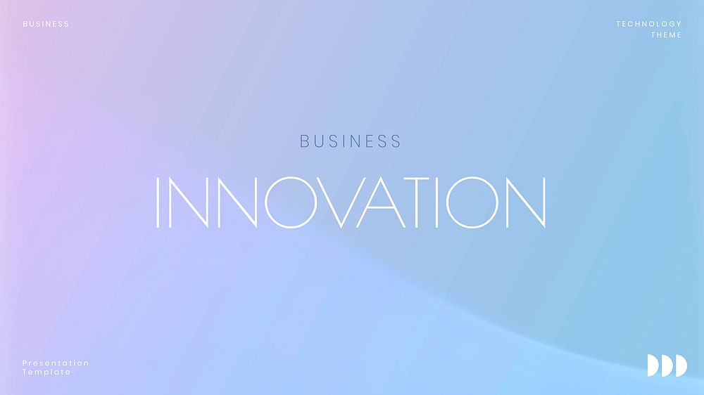 Business innovation YouTube thumbnail template, blue pastel