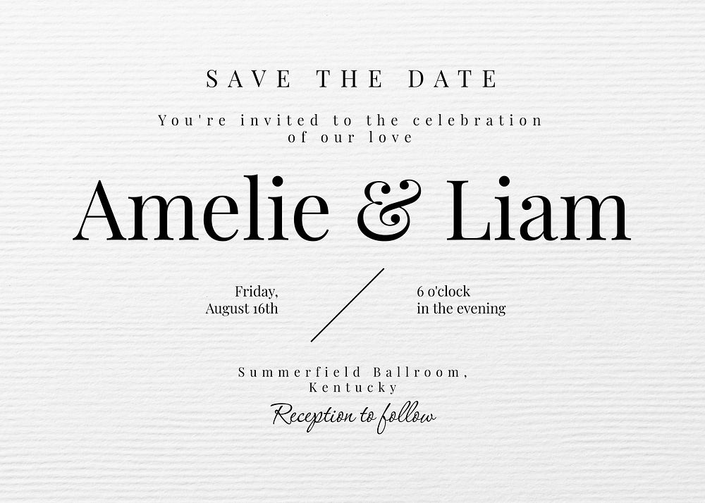 Wedding RSVP invitation card template, editable design