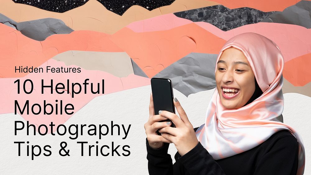 Mobile photography tips Youtube cover template  design