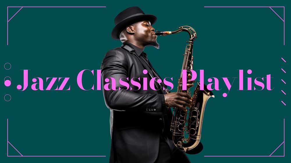 Jazz playlist Youtube cover template