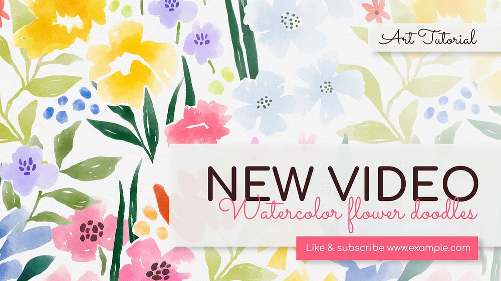 New video Youtube cover template  design