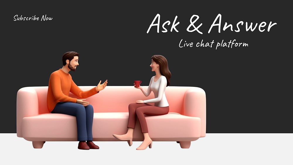 Ask & answer Youtube cover template