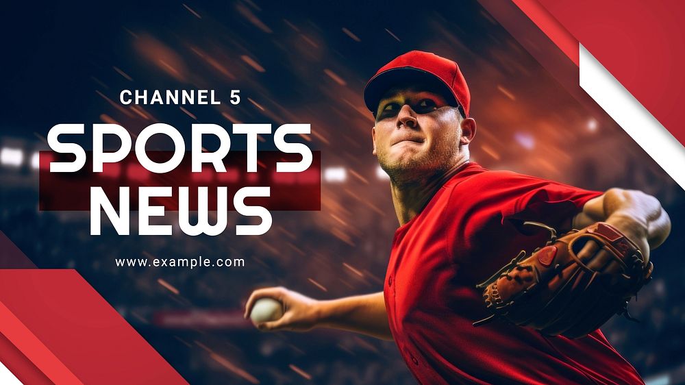 Sports news Youtube cover template  design