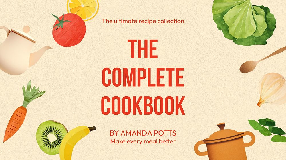 Cookbook blog banner template
