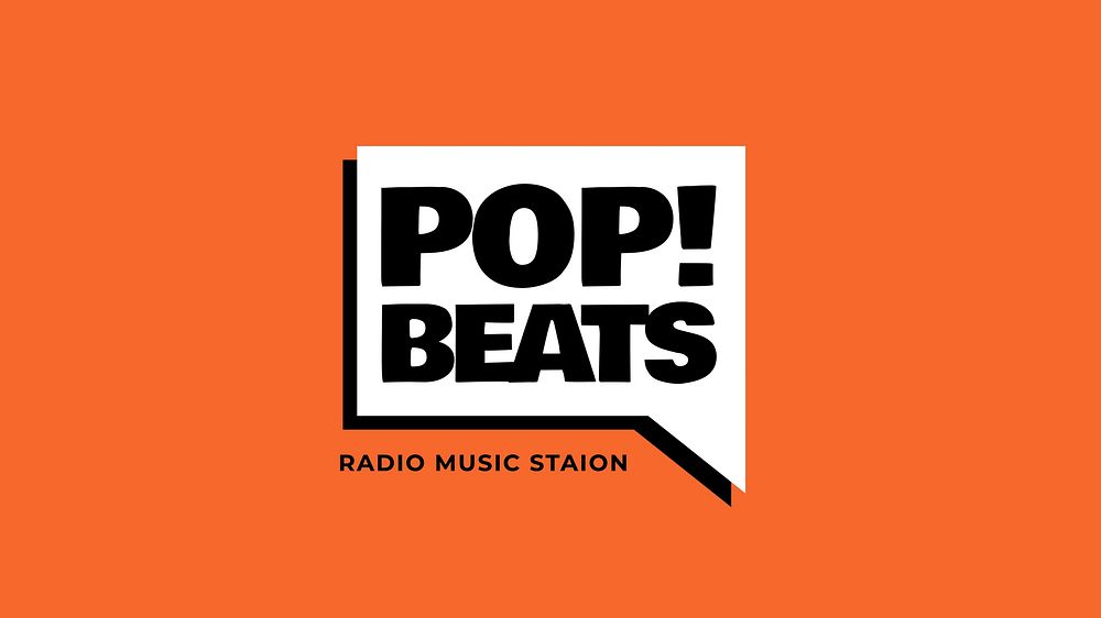 Radio station logo blog banner template