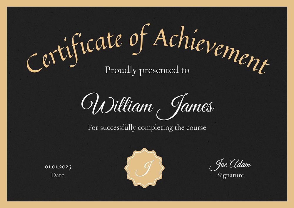 Certificate of achievement template  design