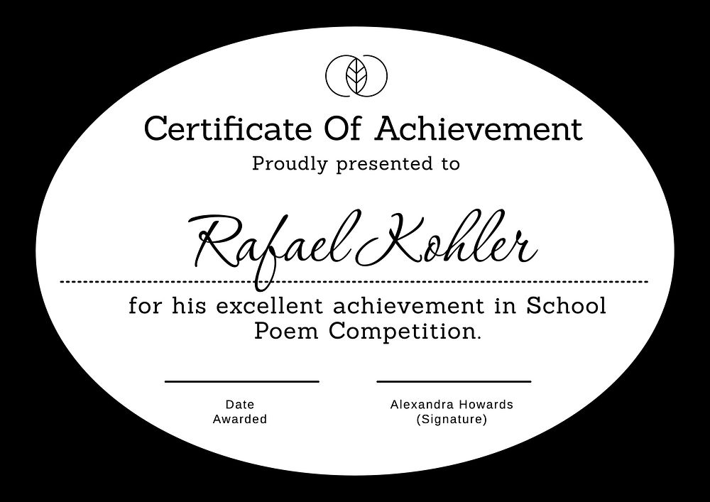 Certificate of achievement template  design