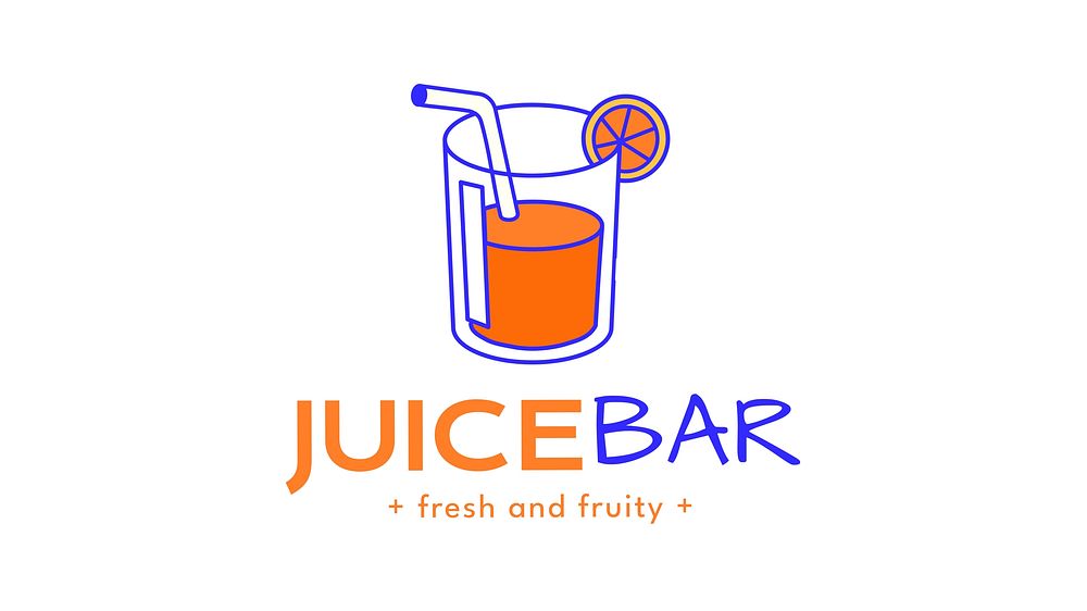 Juice bar logo blog banner template