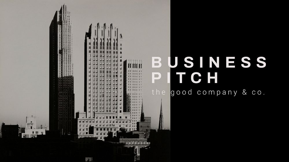 Business pitch presentation template set