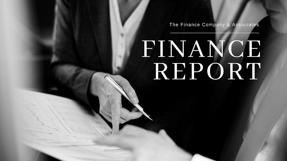 Business finance report presentation template set