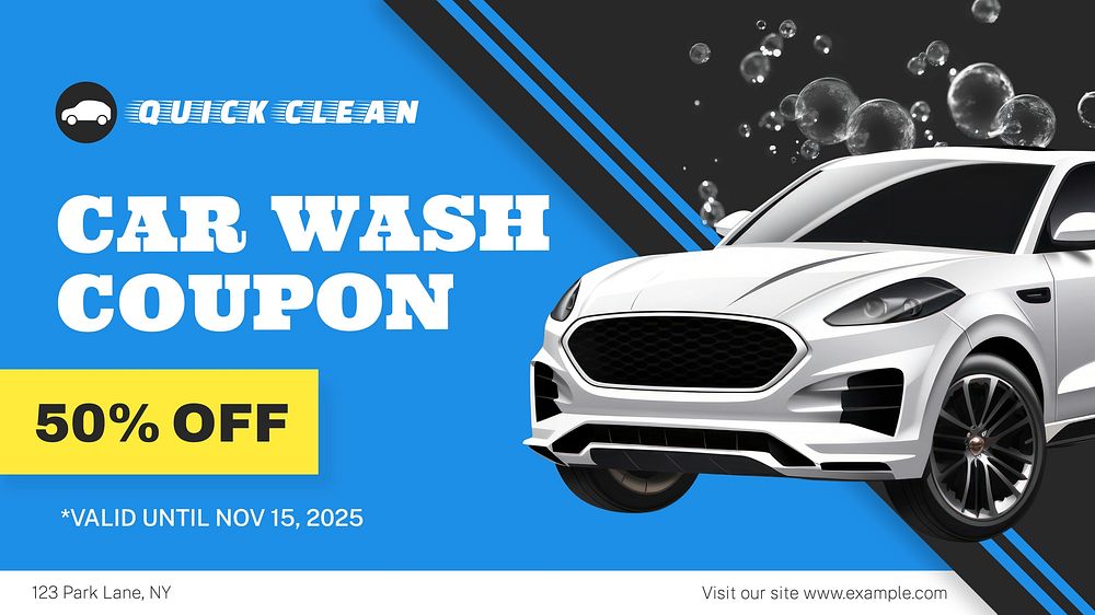 Car wash coupon template