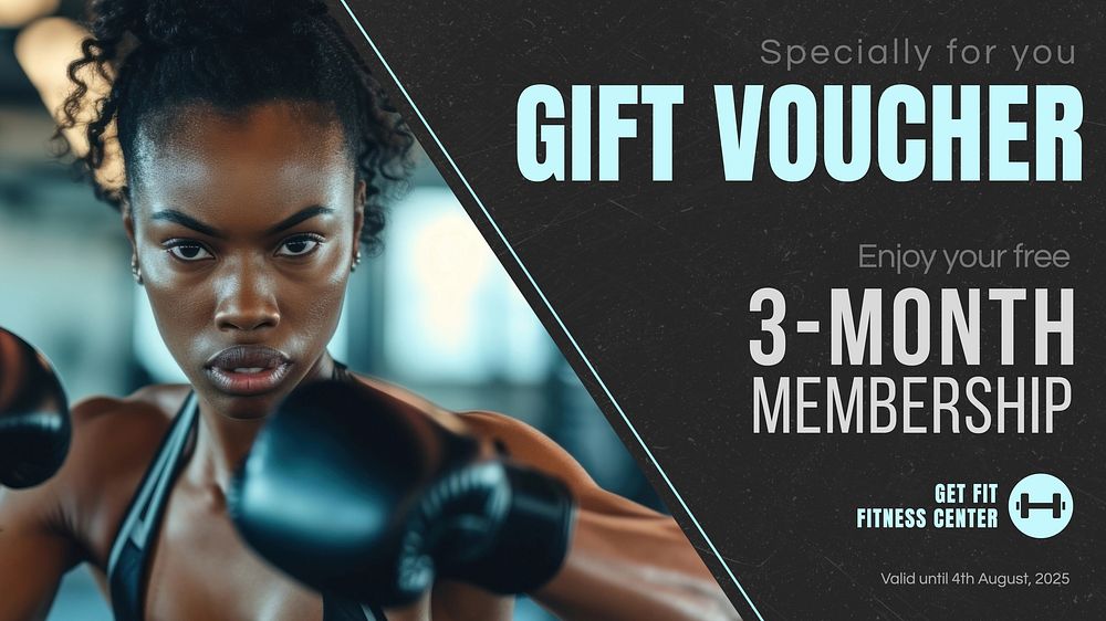 Gym membership voucher template