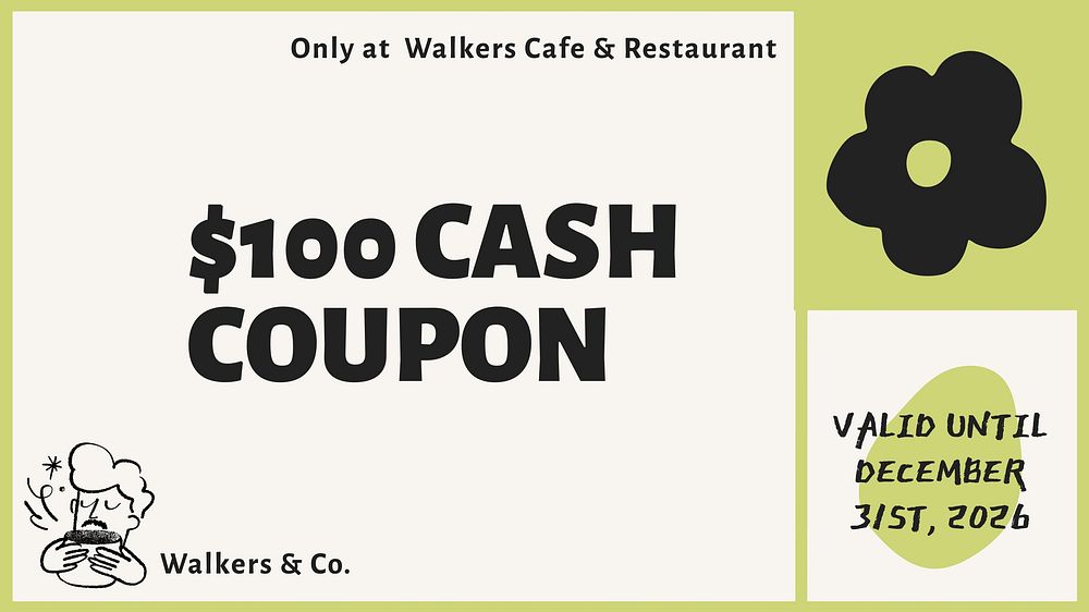 Food coupon template