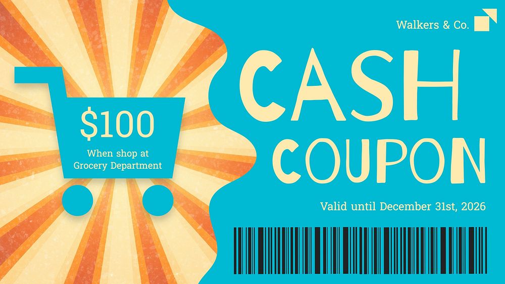 Cash coupon template